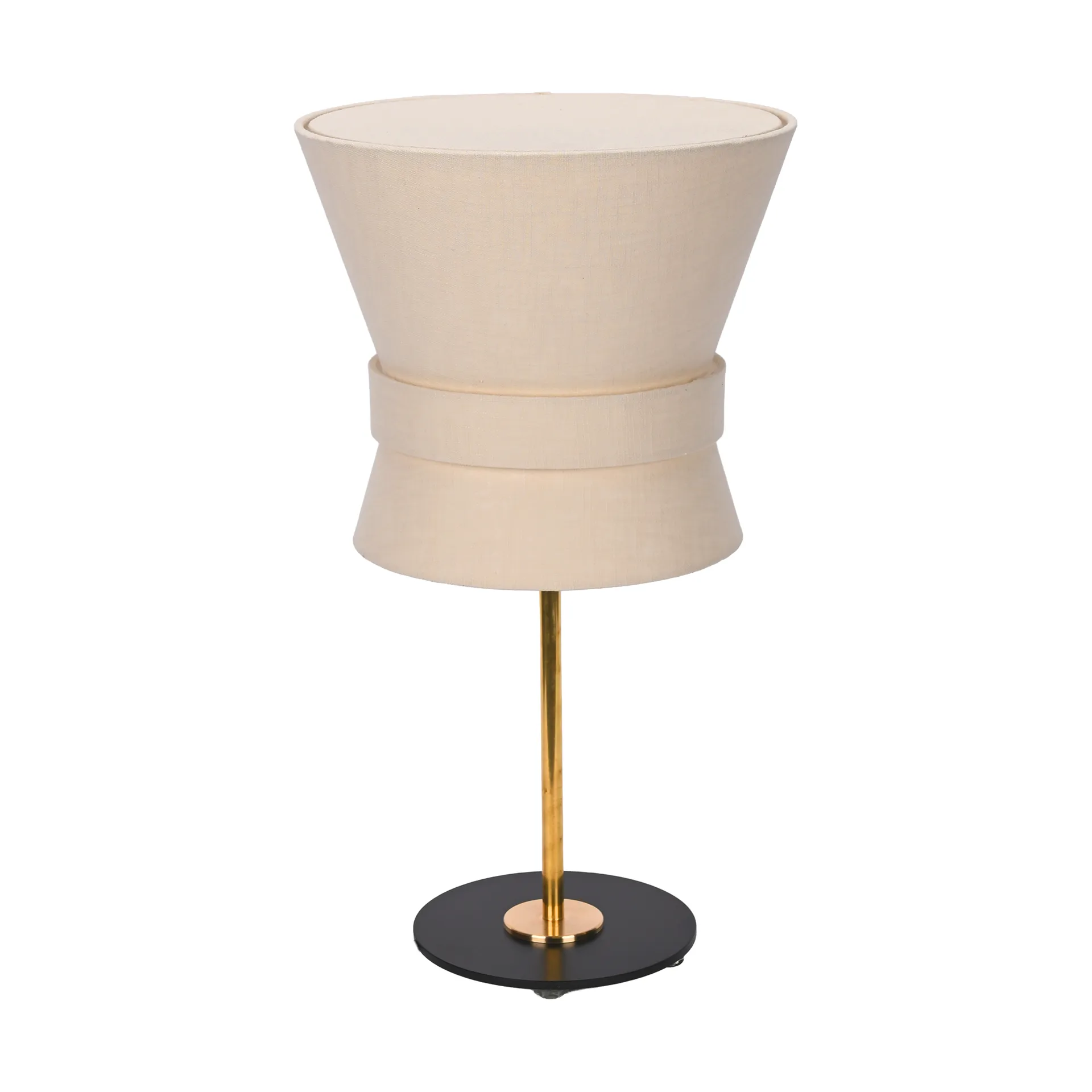 Lampa stołowa Bow, Surowy mosiądz-cream white, small 50 cm Örsjö Belysning