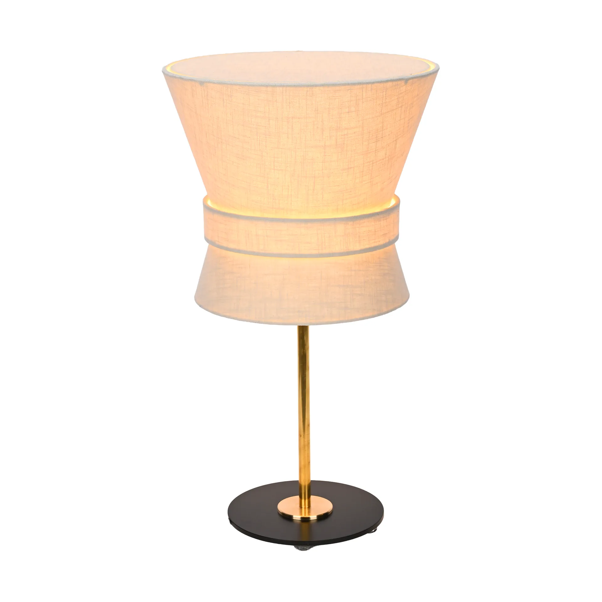 Lampa stołowa Bow, Surowy mosiądz-cream white, small 50 cm Örsjö Belysning