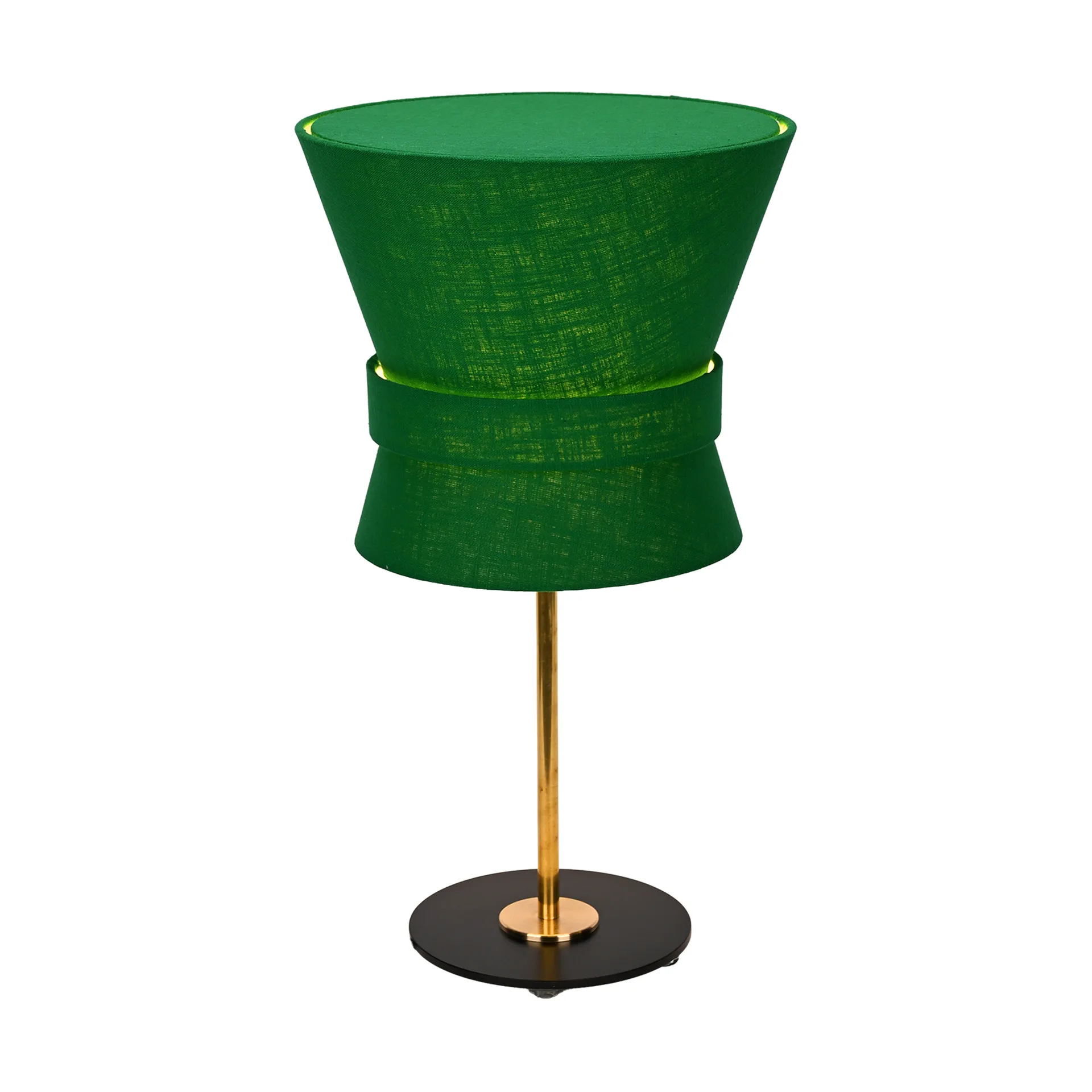 Lampa stołowa Bow, Surowy mosiądz-emerald green, small 50 cm Örsjö Belysning