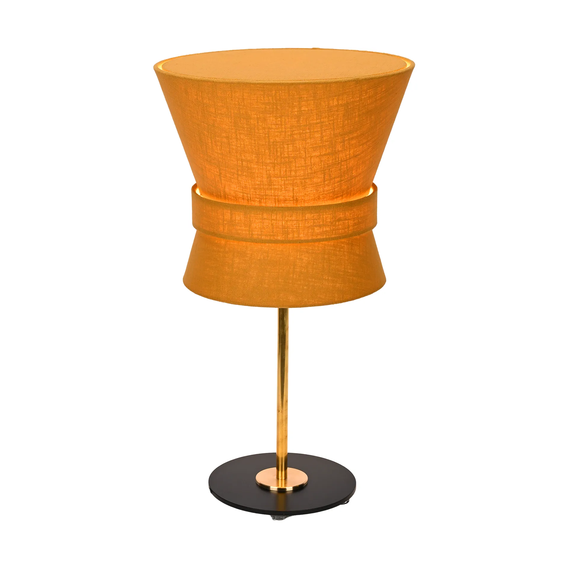 Lampa stołowa Bow, Surowy mosiądz-yellow ochre, small 50 cm Örsjö Belysning