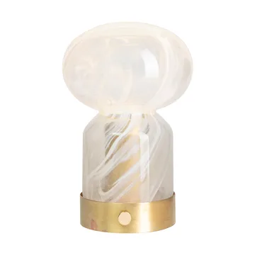 Lampa stołowa przenośna Essence Cloudy - Mosiądz-szkło - Örsjö Belysning