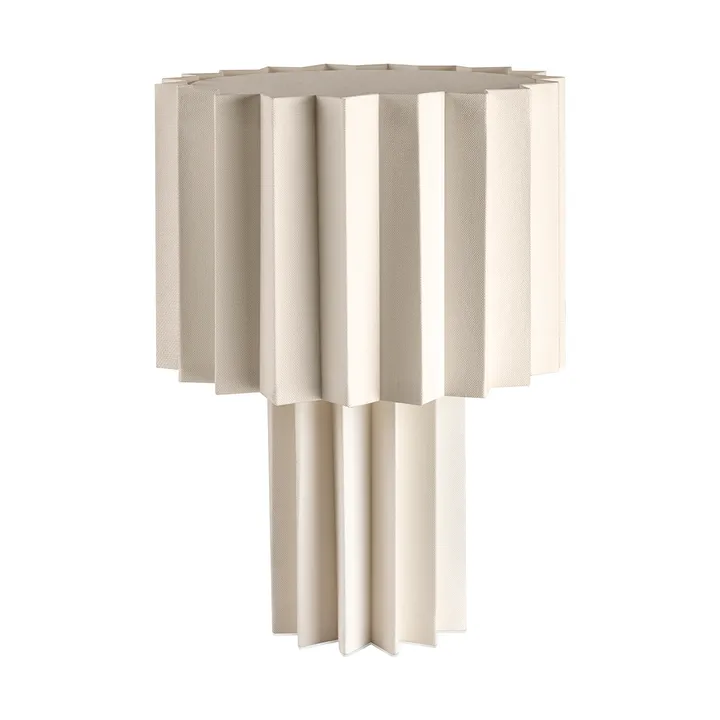 Lampa stołowa tekstylna Plissé - Biały, 40,9 cm - Örsjö Belysning