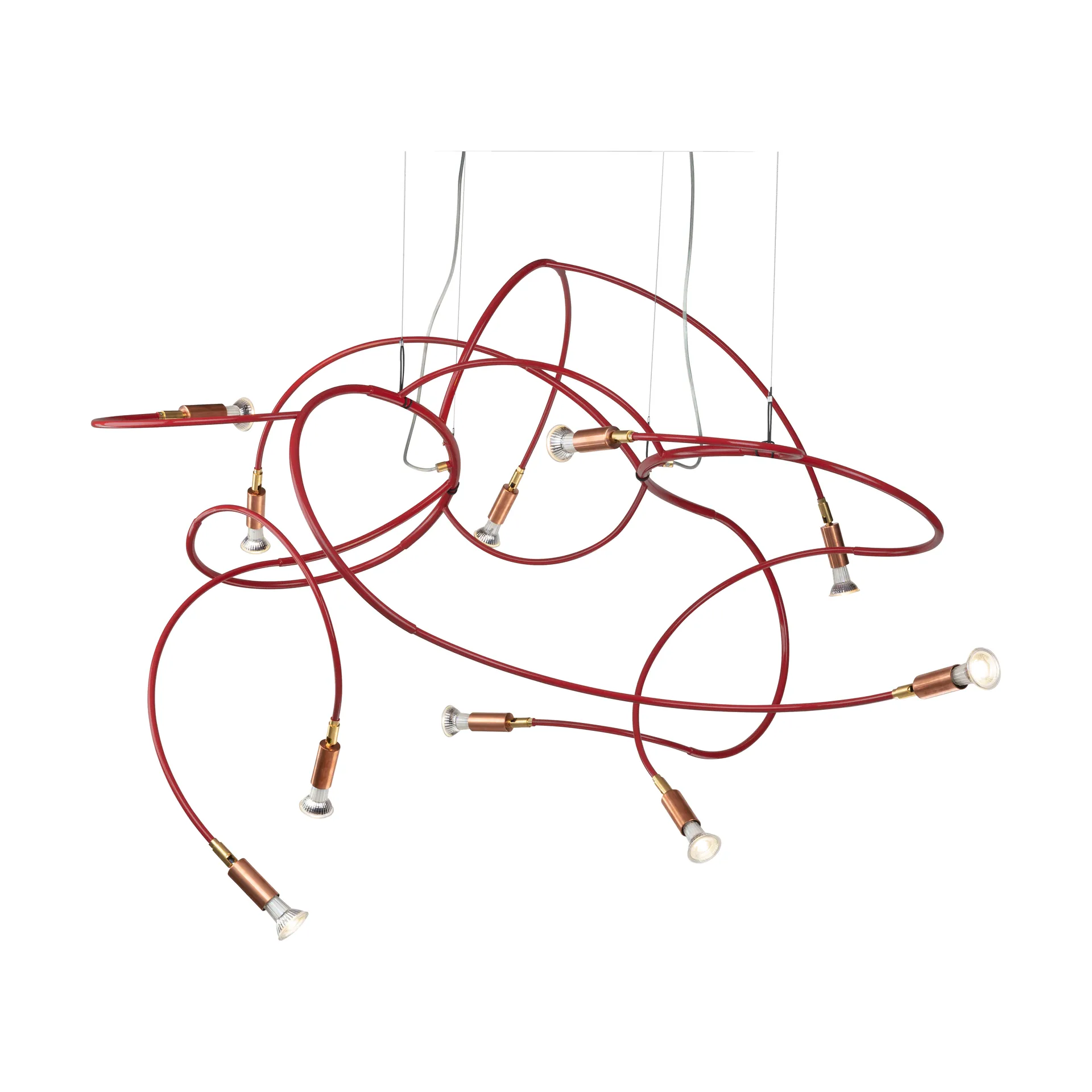 Lampa sufitowa Andromeda 108 cm, Czerwona stal Örsjö Belysning