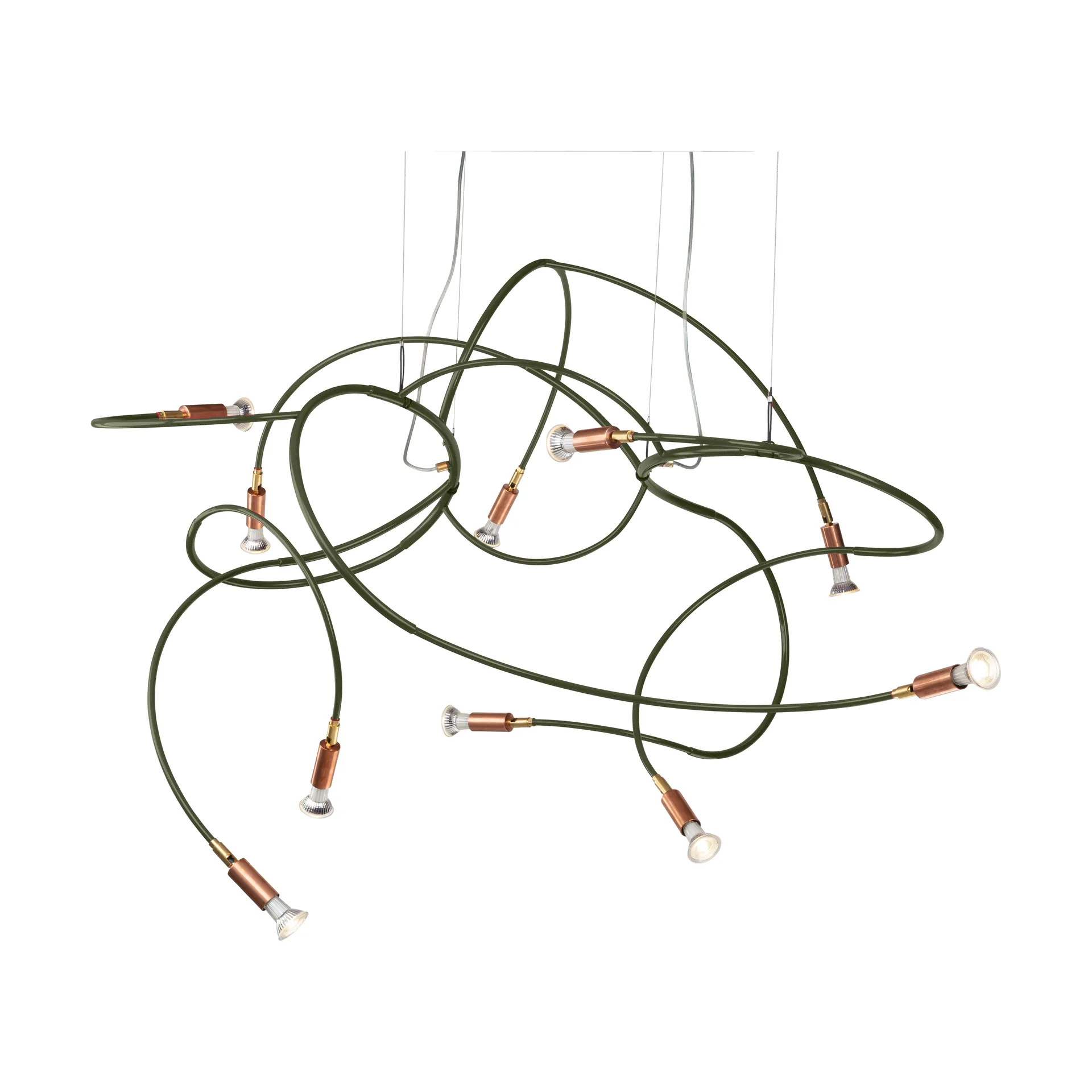 Lampa sufitowa Andromeda 108 cm, Zielona stal Örsjö Belysning