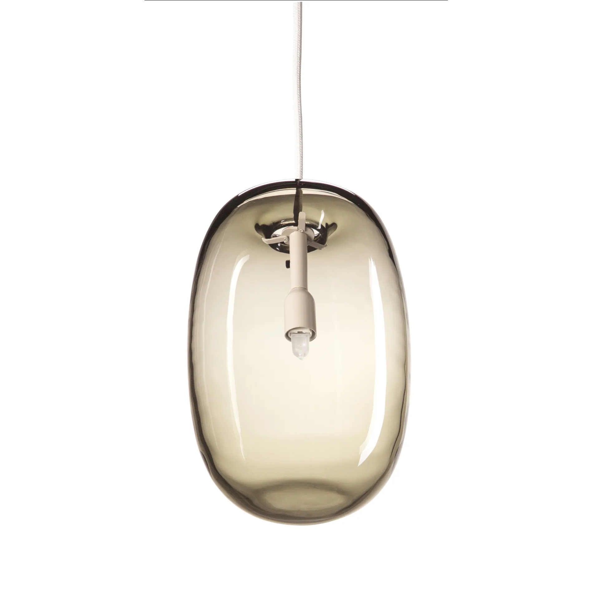 Lampa sufitowa Pebble podłużna, warm-grey-glass Örsjö Belysning