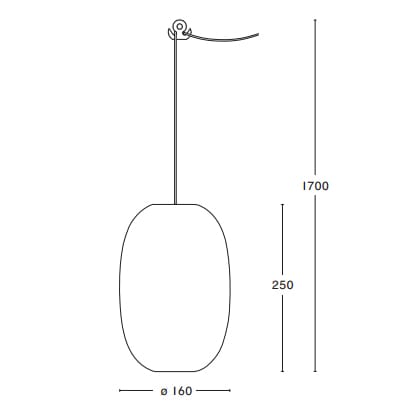 Lampa sufitowa Pebble podłużna, warm-grey-glass Örsjö Belysning