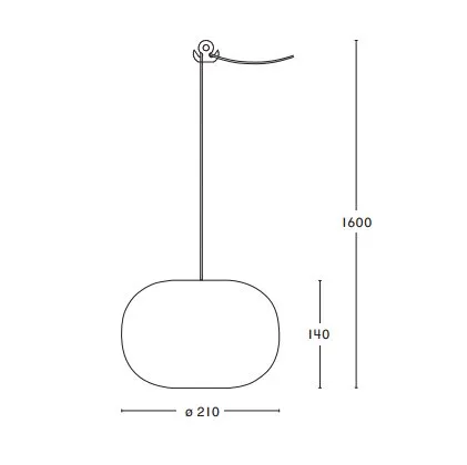 Lampa sufitowa Pebble, szeroka, oxblood-glass Örsjö Belysning