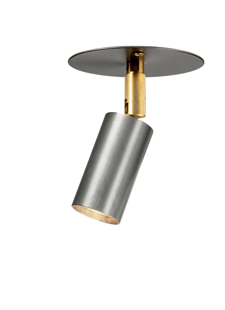 Lampa sufitowo-ścienna z płytką Starlight 1 , stały montaż - Surowa stal - Örsjö Belysning