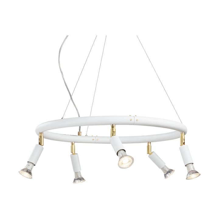 Lampa wisząca Star, okrągła, 5 spotów Ø60 cm - Biała stal - Örsjö Belysning