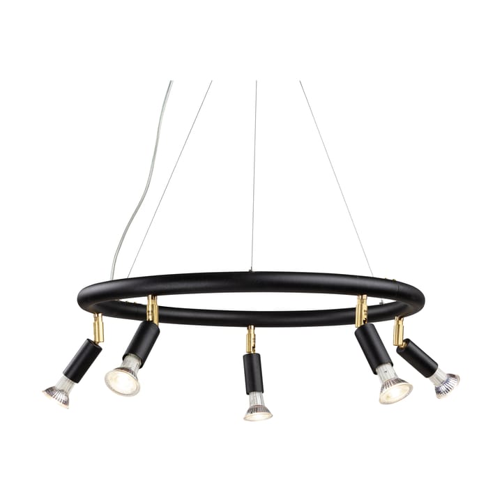 Lampa wisząca Star, okrągła, 5 spotów Ø60 cm - Czarna stal - Örsjö Belysning