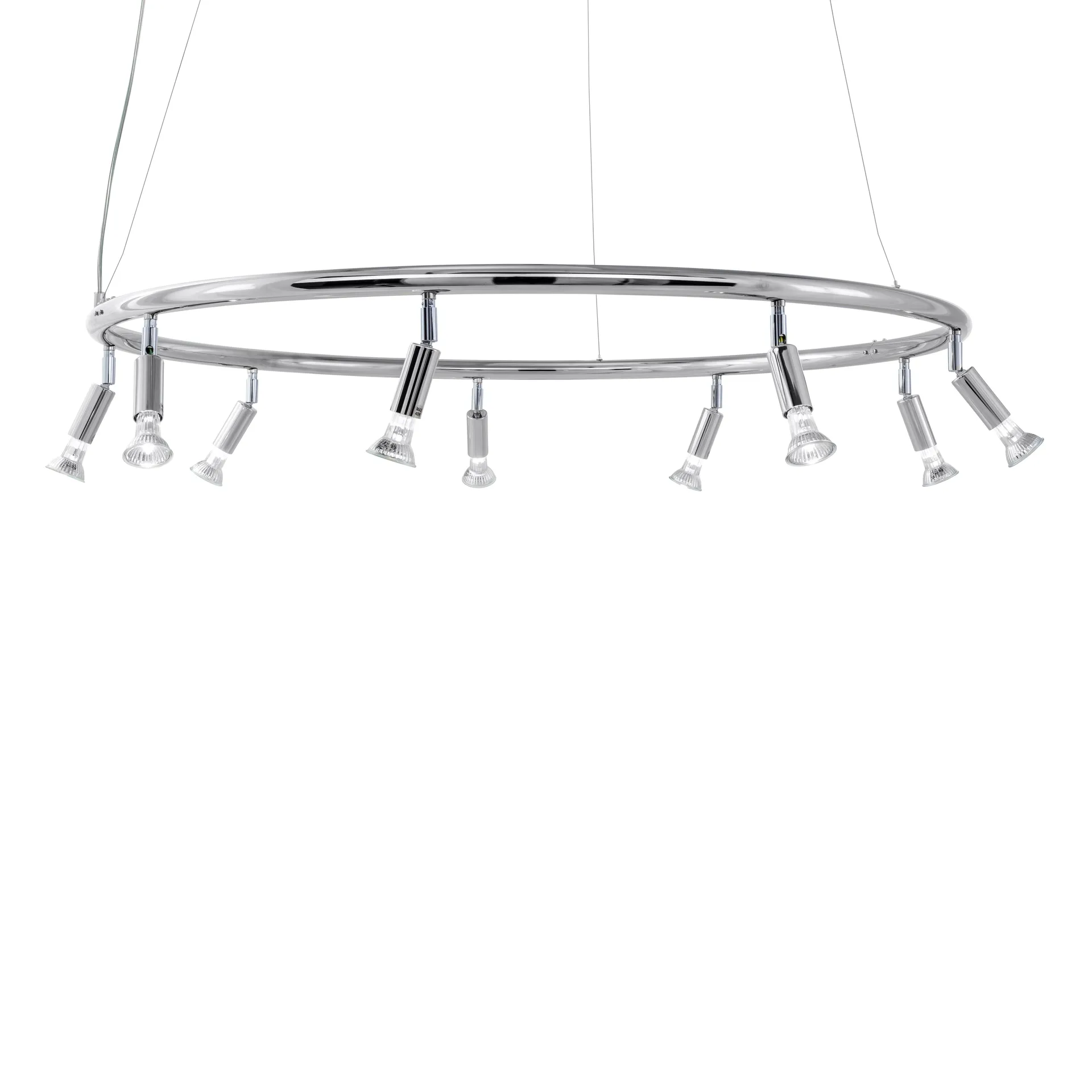 Okrągła lampa Star 9 Ø100 cm, Niklowany mosiądz Örsjö Belysning