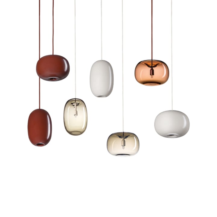 Pebble lampa wisząca, oxblood, wydłużone, szkło Örsjö Belysning
