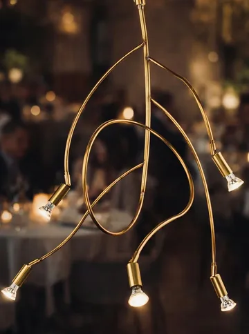 Ranka 5 lampa sufitowa - Surowy mosiądz - Örsjö Belysning