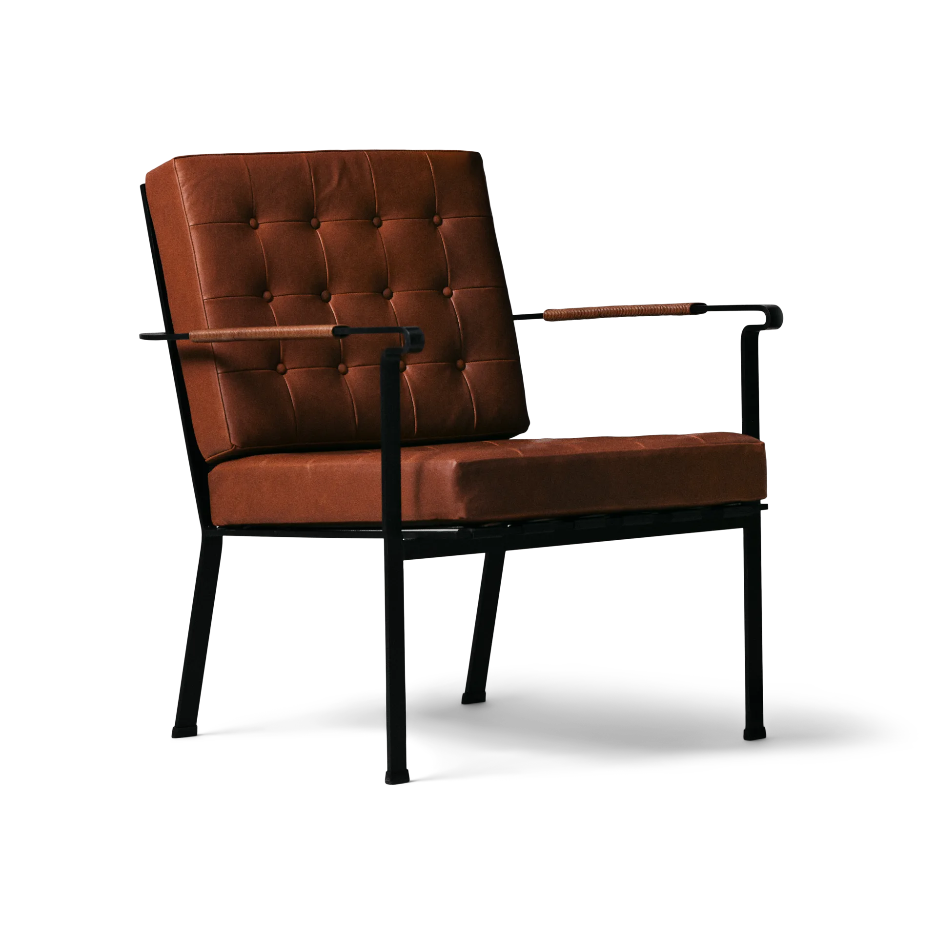 Fotel Heather Chair z czarną ramą, Cognac OX Denmarq