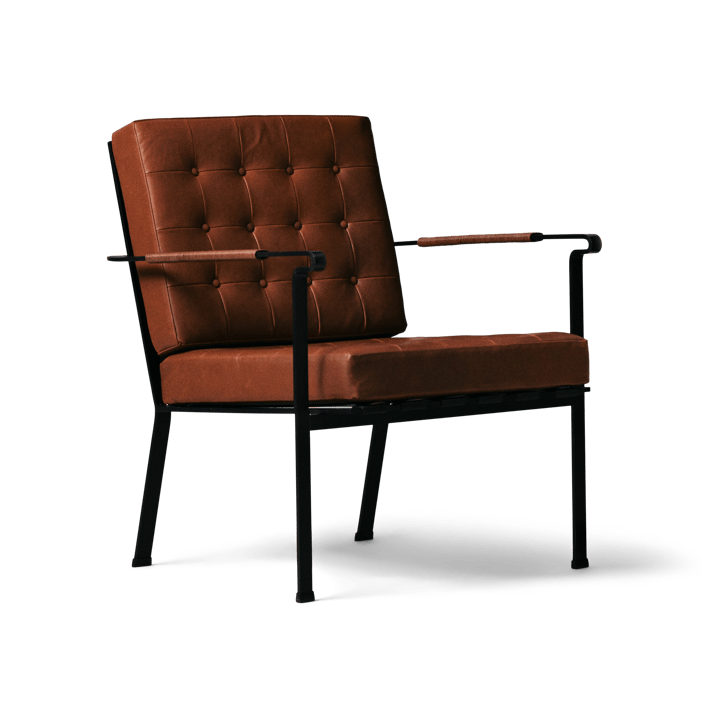 Fotel Heather Chair z czarną ramą - Cognac - OX Denmarq