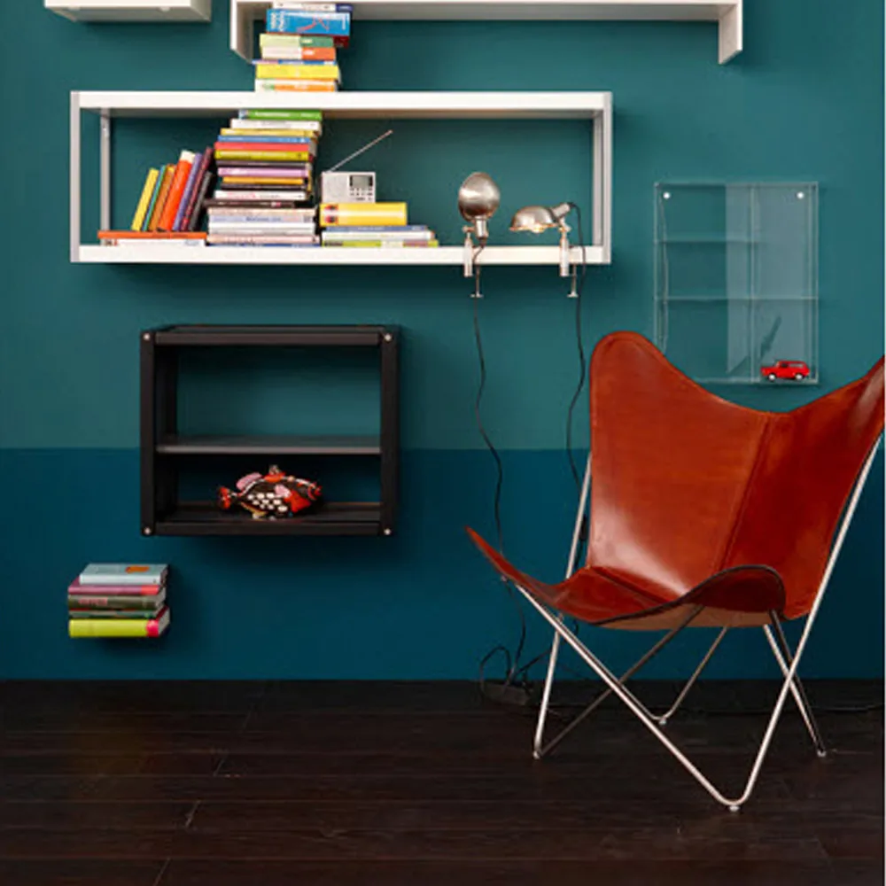 Fotel motylkowy Trifolium, skórzany naturalny OX Denmarq