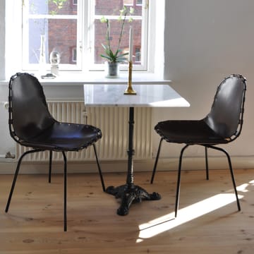Krzesło Stretch - skórzany koniak, czarne nogi - OX Denmarq