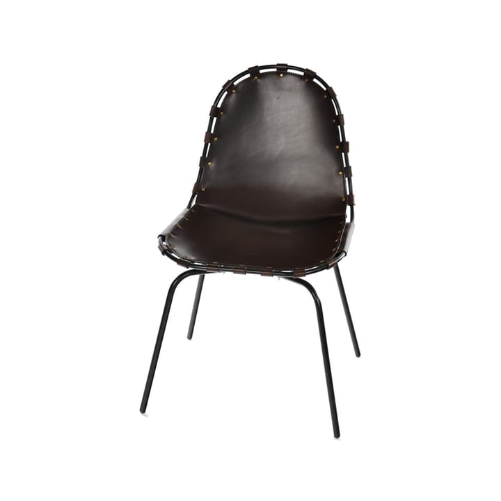 Krzesło Stretch - skórzany mokka, czarne nogi - OX Denmarq