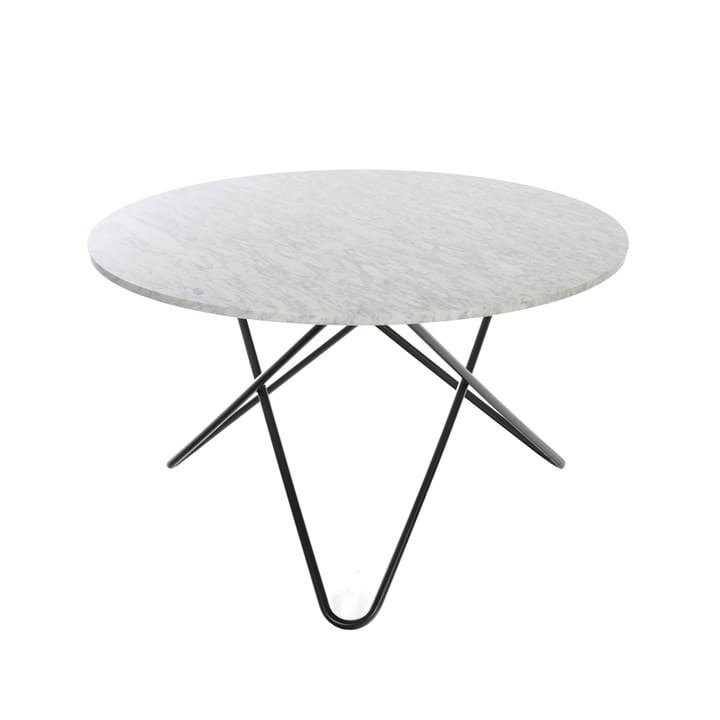 Stół Big O Table - marmur carrara, nogi czarny lakier - OX Denmarq