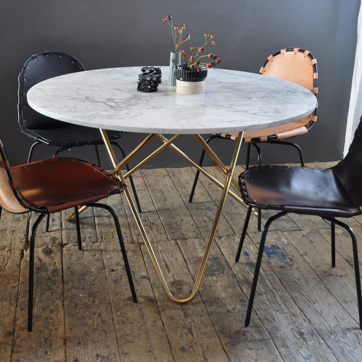 Stół Big O Table - marmur indio, nogi mosiądz - OX Denmarq
