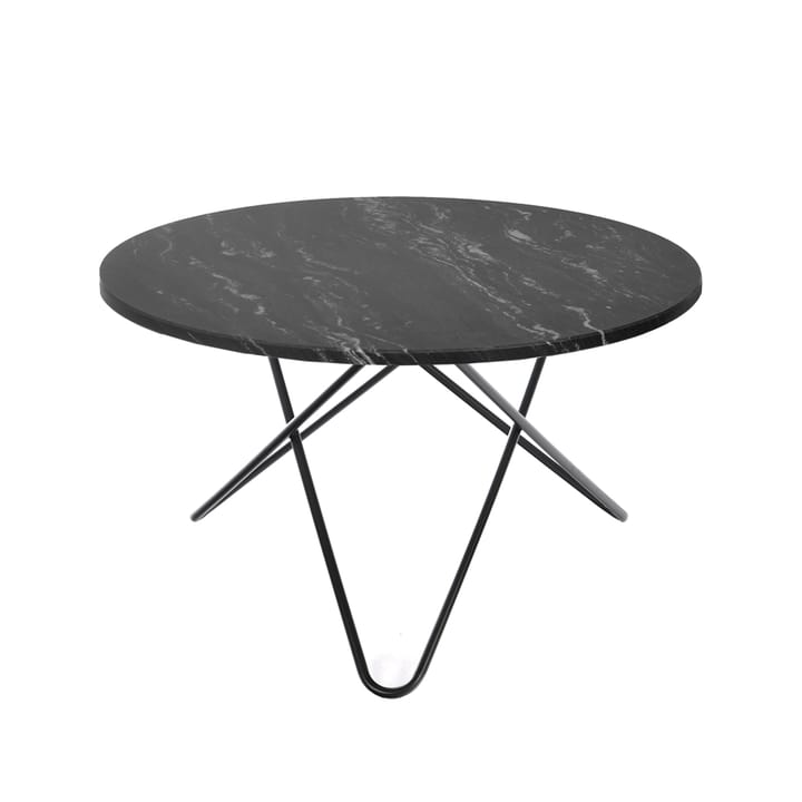 Stół Big O Table - marmur marquina, nogi czarny lakier - OX Denmarq