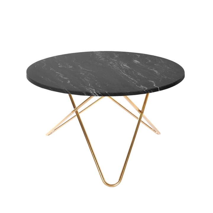 Stół Big O Table - marmur marquina, nogi mosiądz - OX Denmarq
