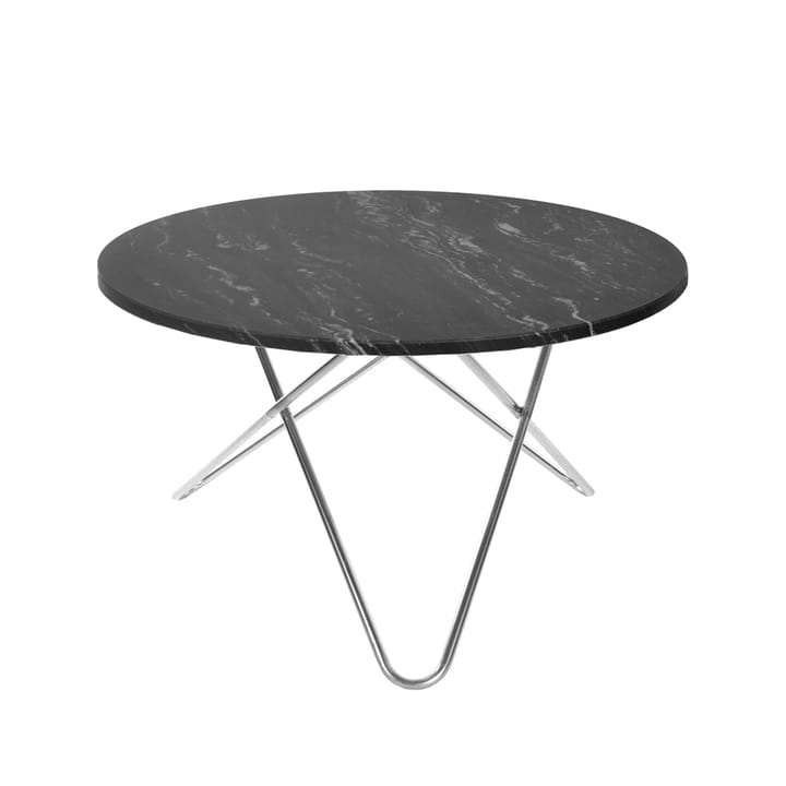 Stół Big O Table - marmur marquina, nogi stal nierdzewna - OX Denmarq