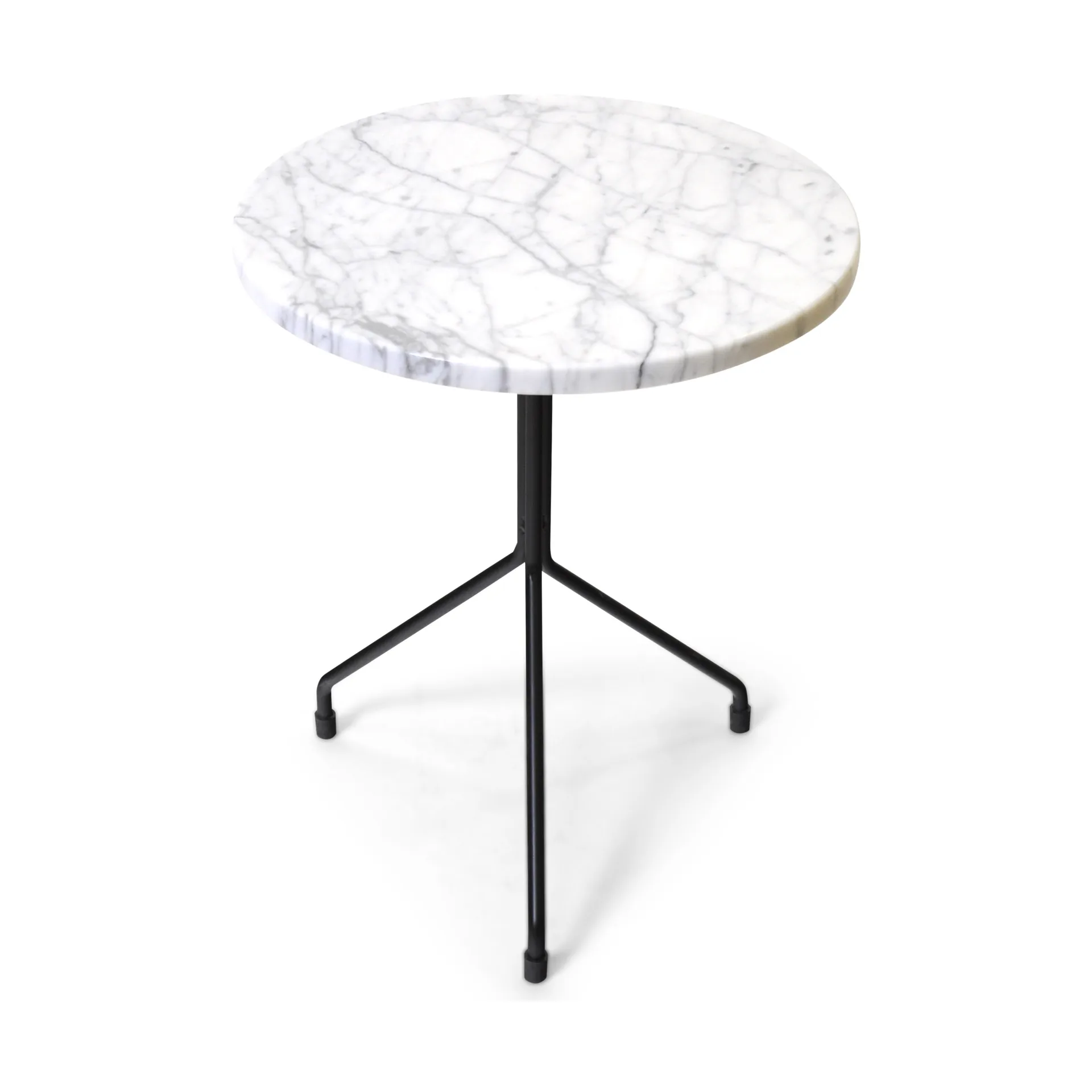 Stolik Allforone, White carrara-black, Ø40 cm OX Denmarq