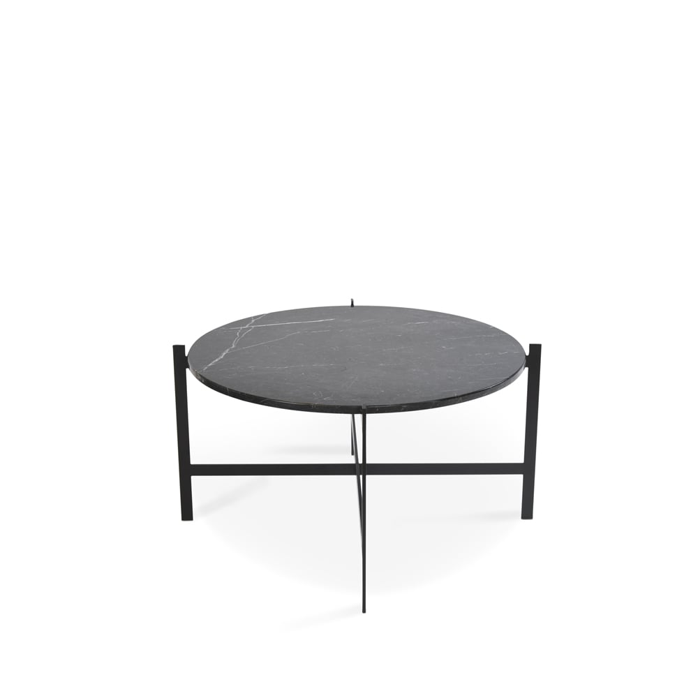 OX Denmarq Stolik kawowy Deck czarny marmur, czarne nogi
