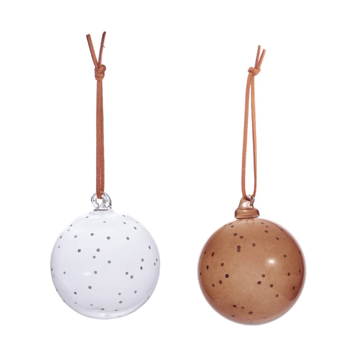 Bombki Natale Christmas 2 szt. - Clear-nutmeg - OYOY
