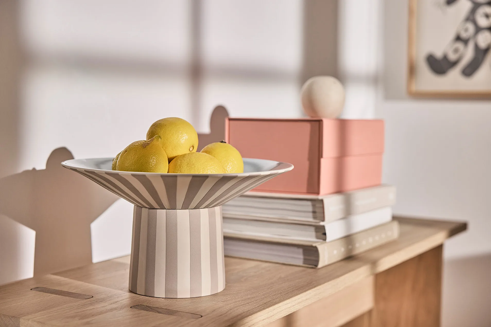 Dekoracja na stół Toppu wysoka Ø30x17 cm, Clay-Ice blue OYOY