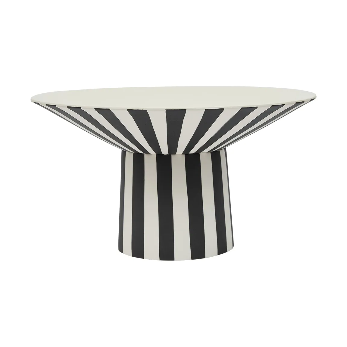 Dekoracja na stół Toppu wysoka Ø30x17 cm, White-black OYOY