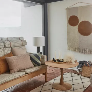 Dekoracja ścienna Kika 80x120 cm - Beżowo-brązowy - OYOY