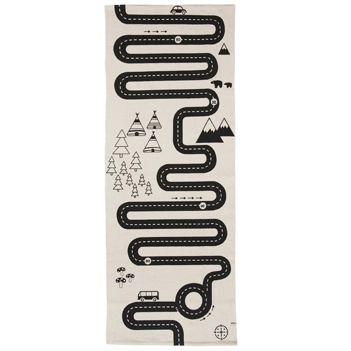 Dywan Adventure 70x180 cm, beżowy - czarny OYOY