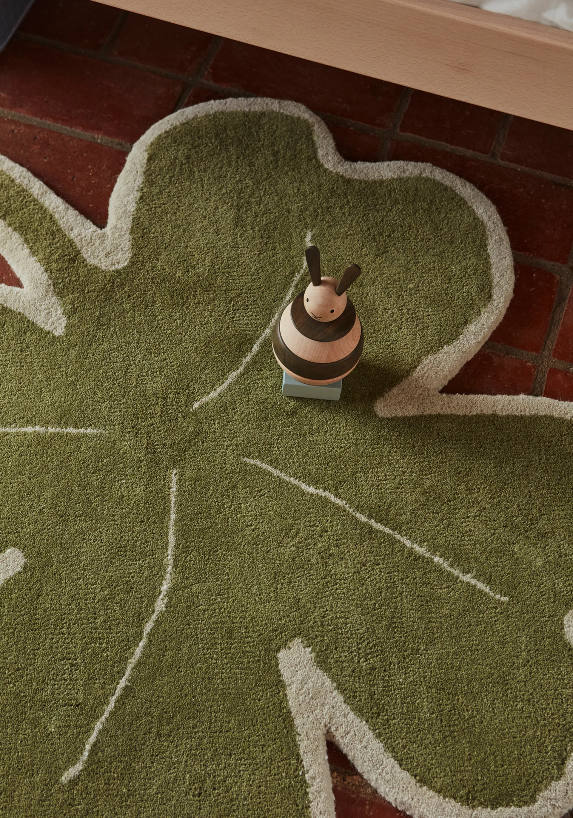 Dywan Lucky Clover 95x95 cm, Green OYOY