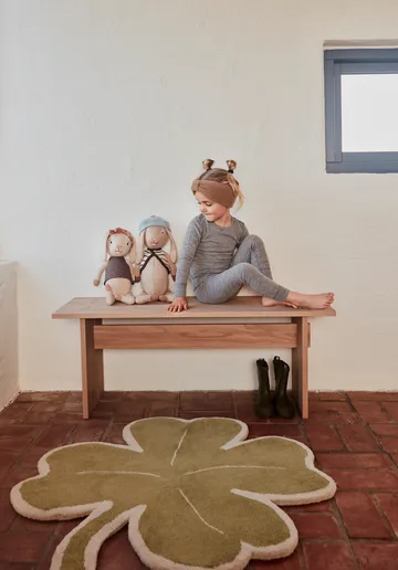 Dywan Lucky Clover 95x95 cm - Green - OYOY