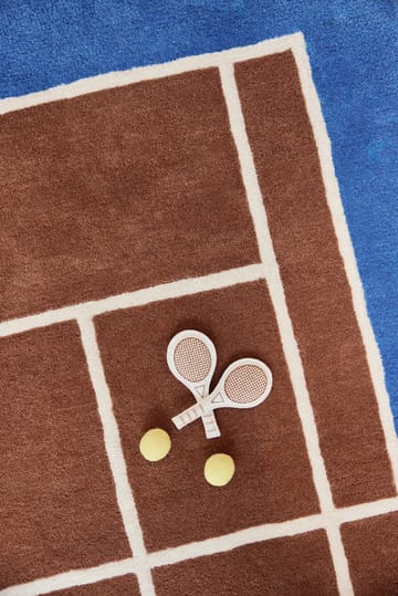 Dywan Tennis - Caramel-Optic blue, 88x150 cm - OYOY
