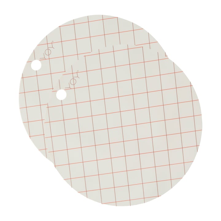 Hokei mata stołowa Ø39 cm 2-pak, Offwhite OYOY