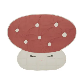 Koc pikowany Mushroom - Offwhite-red - OYOY