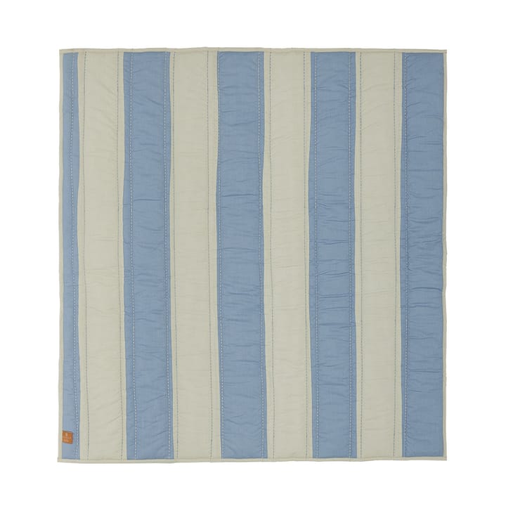 Koc pikowany Striped 130x140 cm - Blue-clay - OYOY