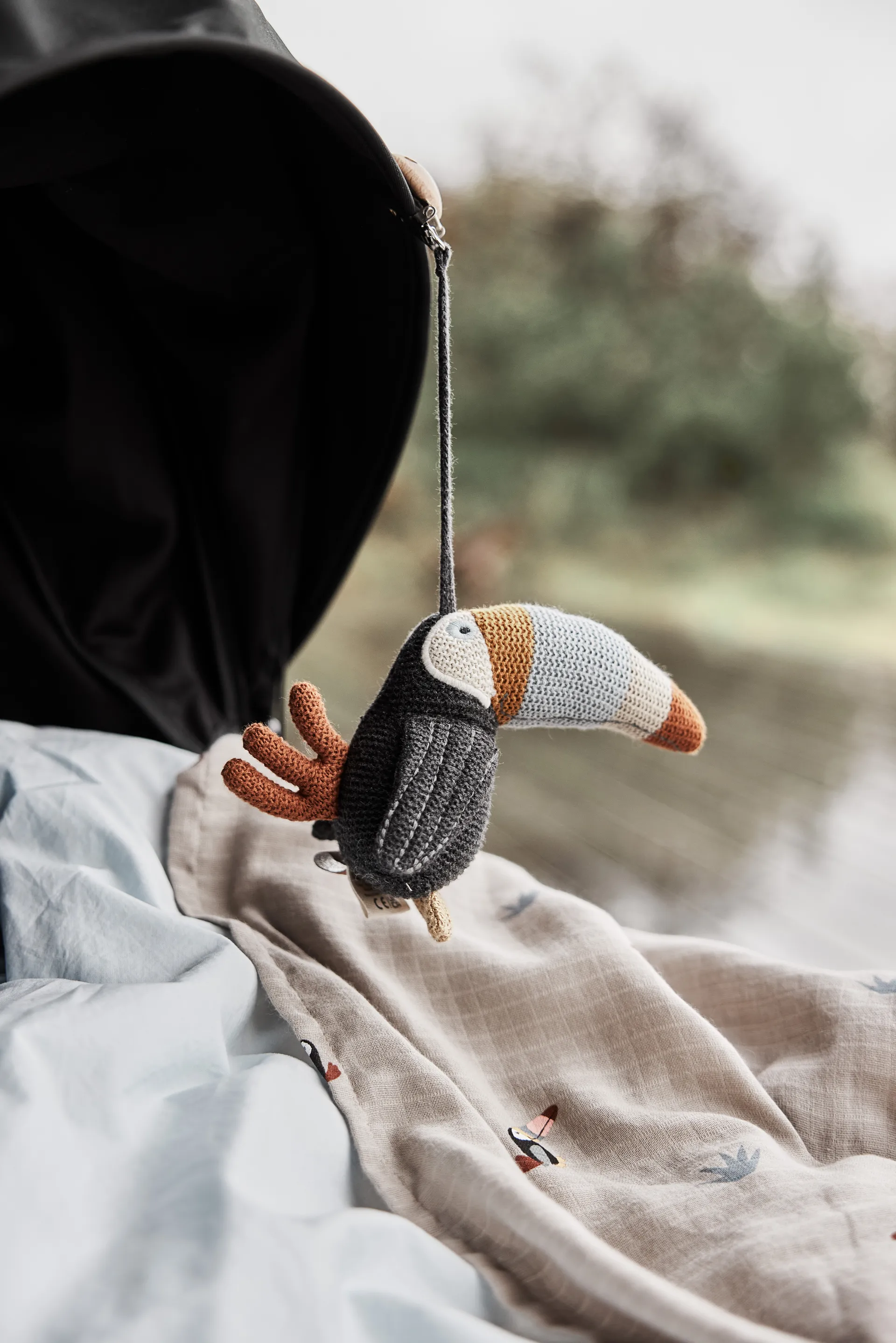 Kocyk dla dzieci Toucan 2 szt., Clay-caramel OYOY