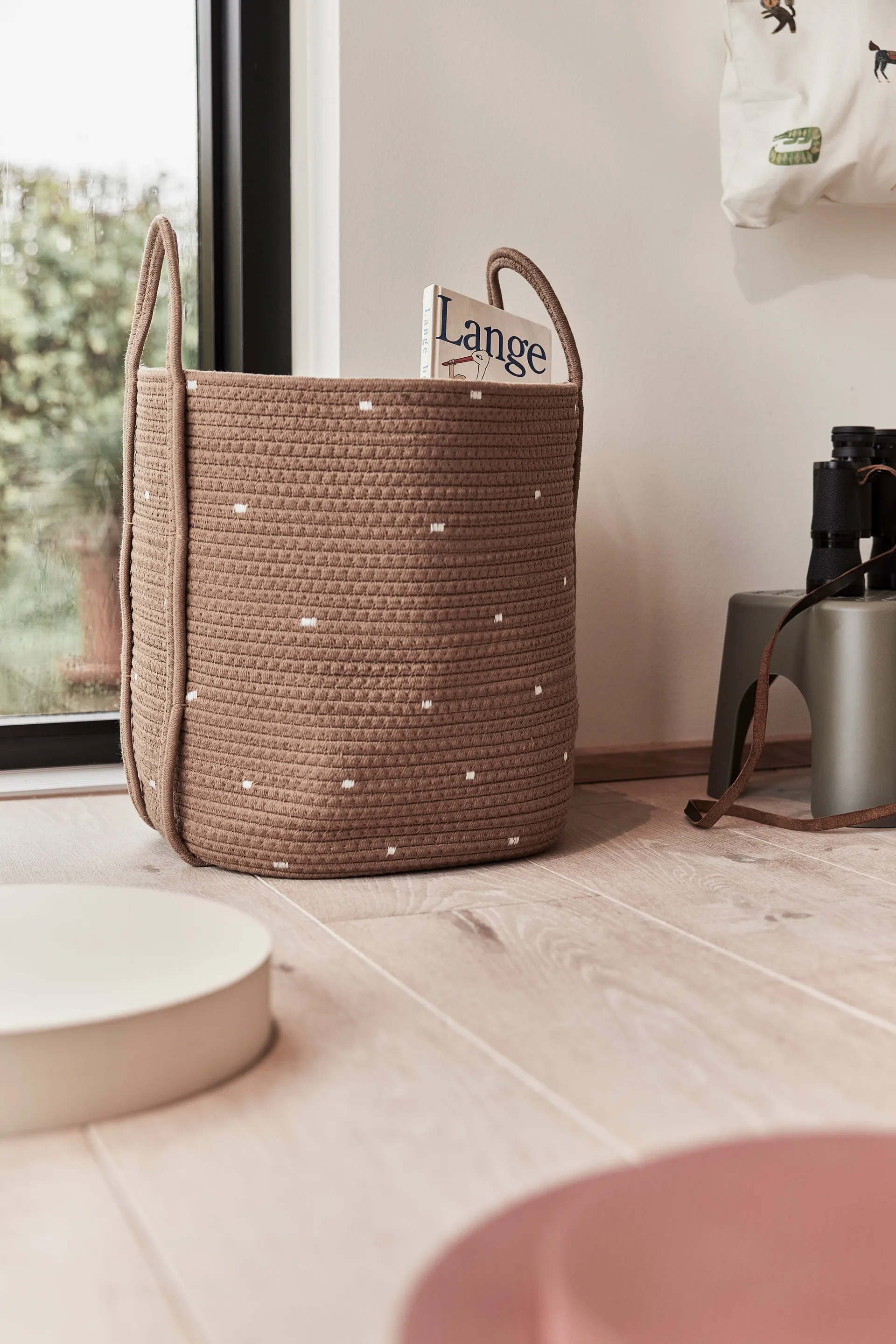 Kosz do przechowywania Dot 2 szt., Caramel OYOY