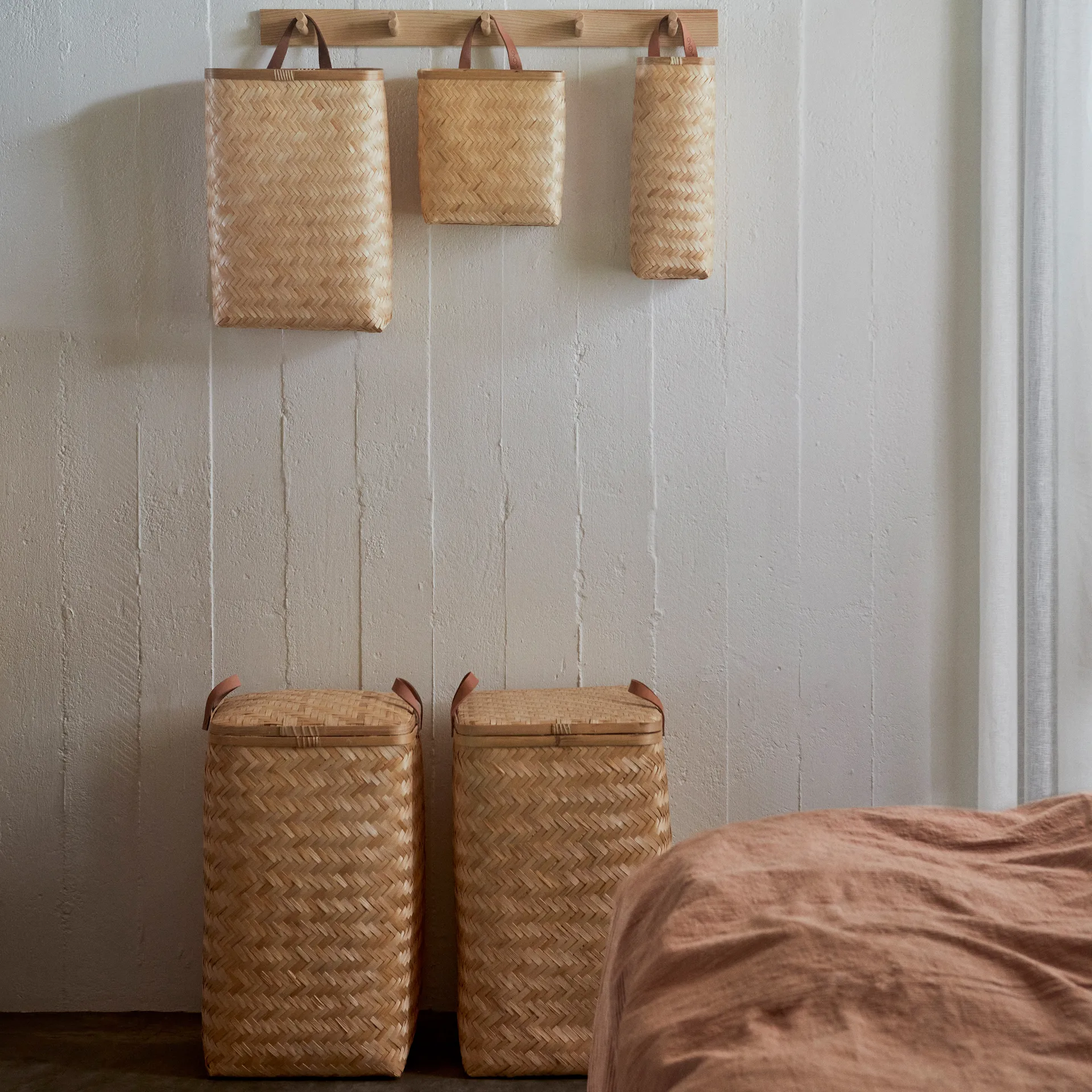 Kosz ścienny Sporta 25x25 cm, Naturalny OYOY