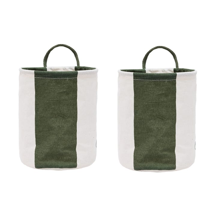 Koszyk do przechowywania Kara small 22xØ18 cm 2-szt. - Dark Green - OYOY