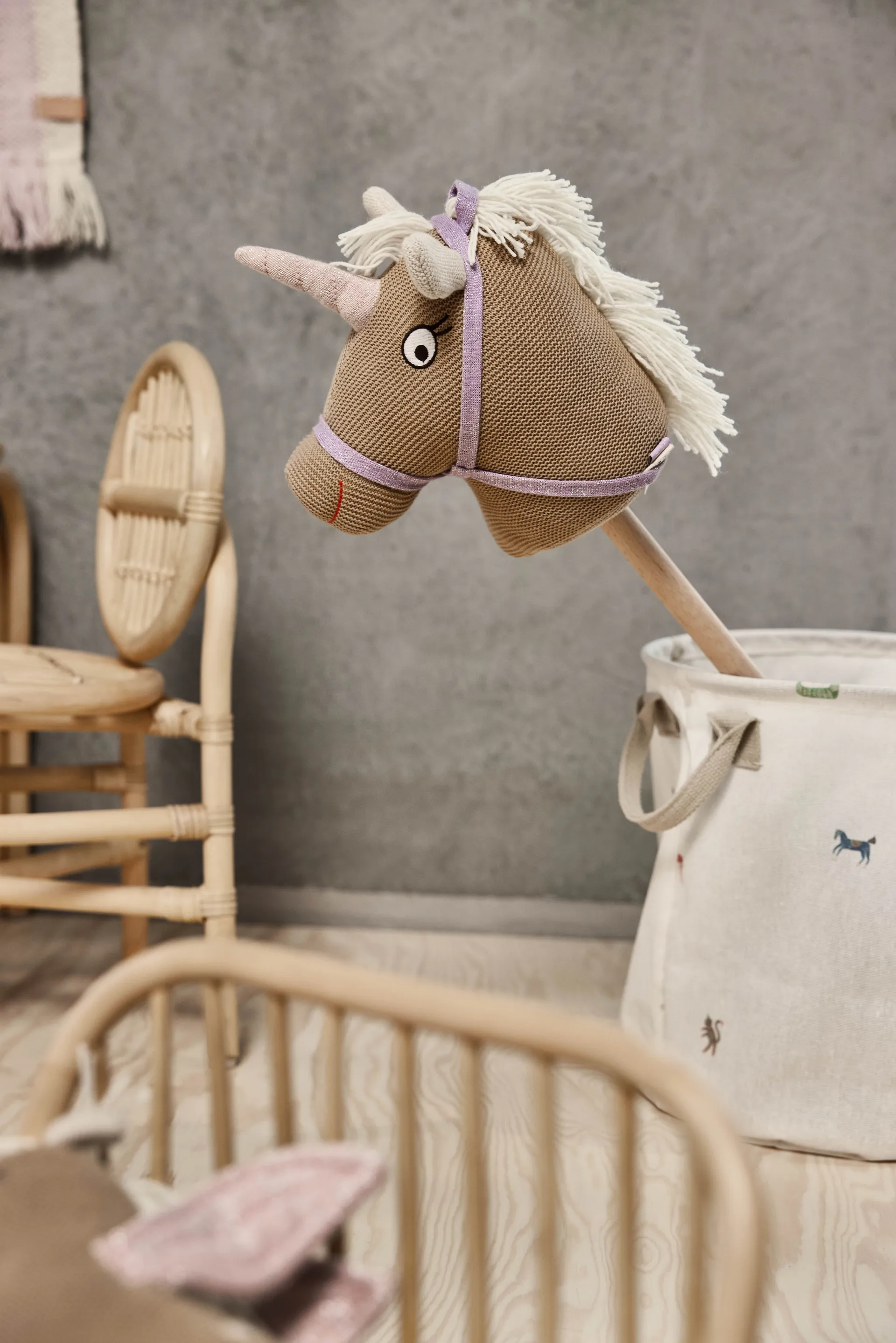 Koszyk do przechowywania Moira medium Ø32x32 cm 2 części, Multi OYOY