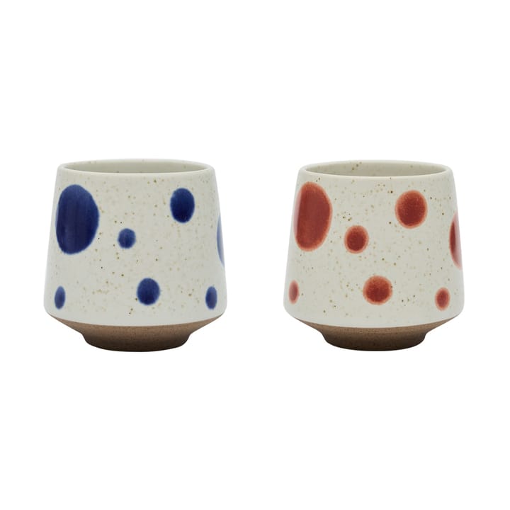 Kubek Nori dot Ø6,95 cm 2-szt. - Blue-red - OYOY