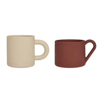 Kubki dla dzieci Nomu 2 szt. - Vanilla-Nutmeg - OYOY