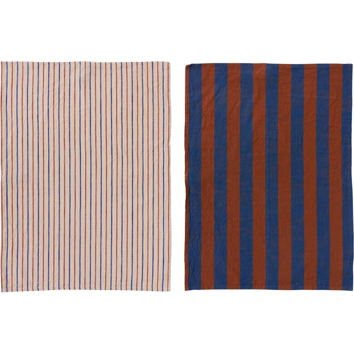 Kurin ręcznik kuchenny 50x70 cm 2-pak, Caramel-blue OYOY