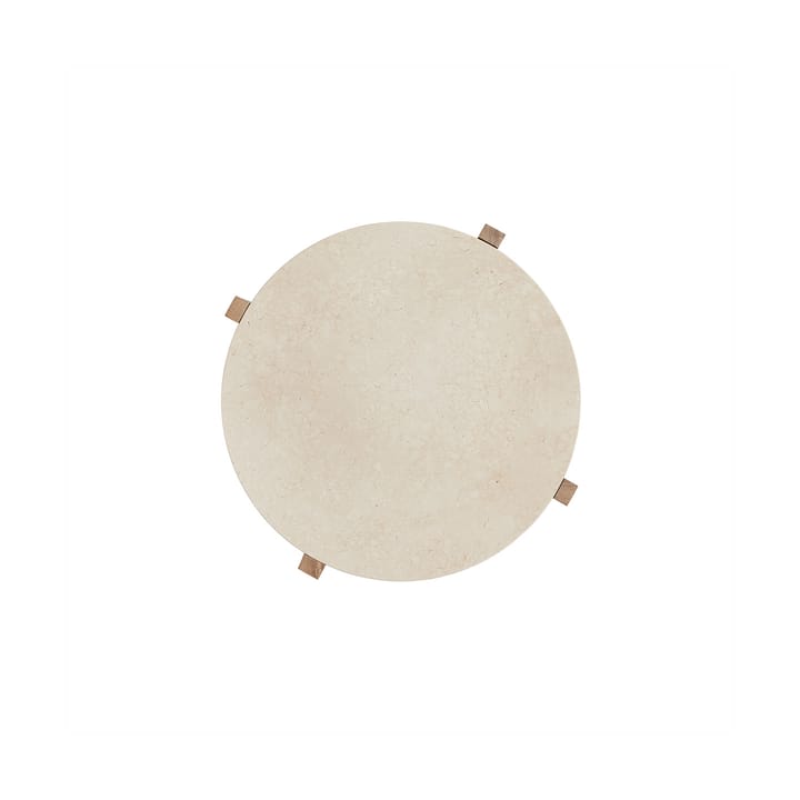 Marmurowy stolik kawowy Lune Ø50 cm - Natur-white - OYOY