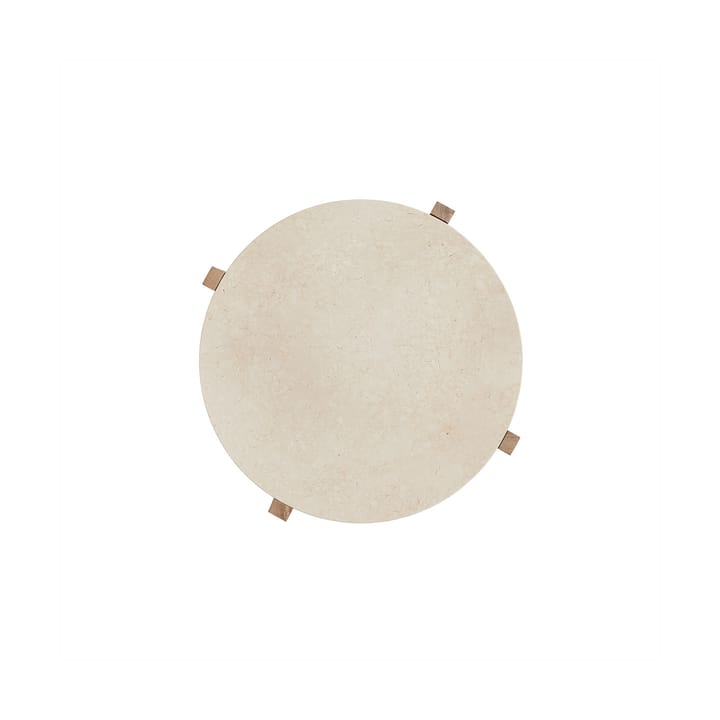 Marmurowy stolik kawowy Lune Ø50 cm, Natur-white OYOY